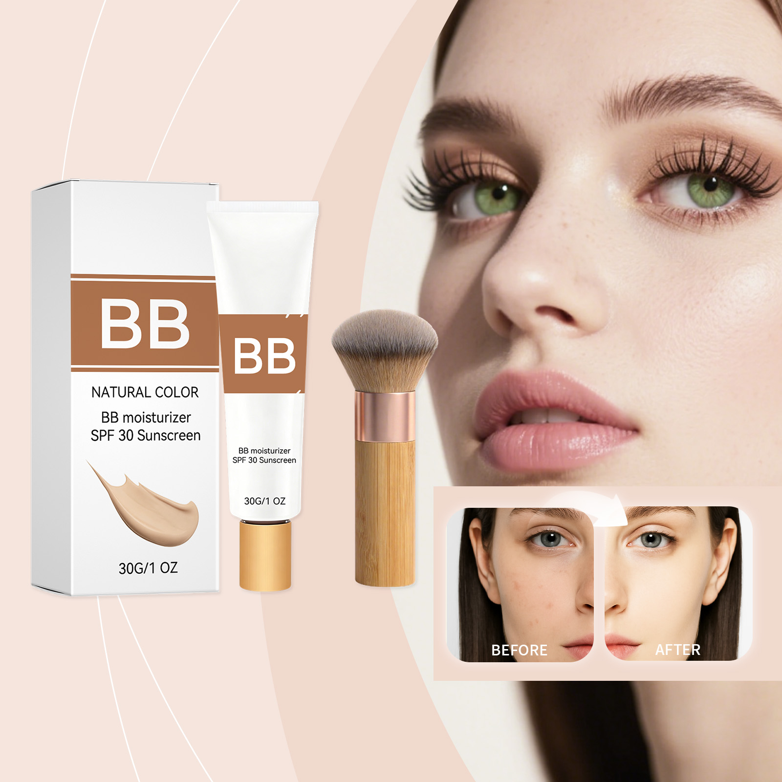 Group Head Brush - Тонирующий увлажняющий BB-крем SPF 30 с