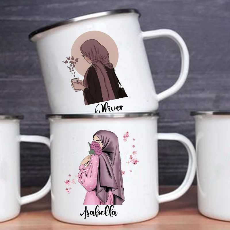 Coffee Equipment Names - Персонализированная кружка Hijabi Girl с принтом,