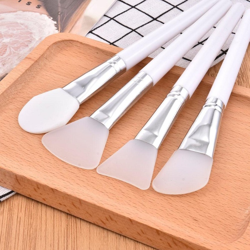 Group Head Brush - Набор из 4 белых силиконовых кистей